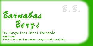 barnabas berzi business card