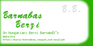 barnabas berzi business card